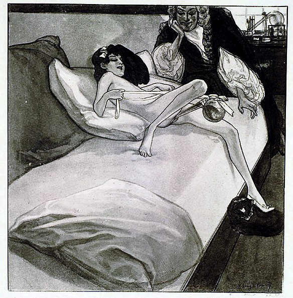 Erotic heliogravure by Franz von Bayros