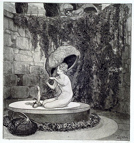 Second erotic heliogravure by Franz von Bayros