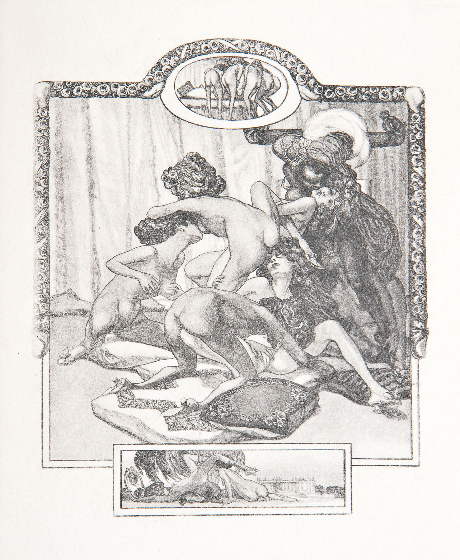 Illustration from Sittenbilder aus galanter Zeit by Franz von Bayros