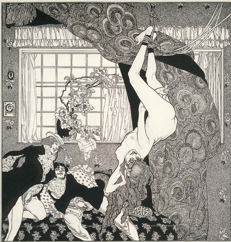 Decorative erotic illustration by Franz von Bayros