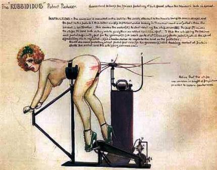 Spanking machine illustration by John Willie