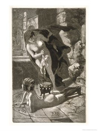 Narrative erotic illustration by Martin van Maele