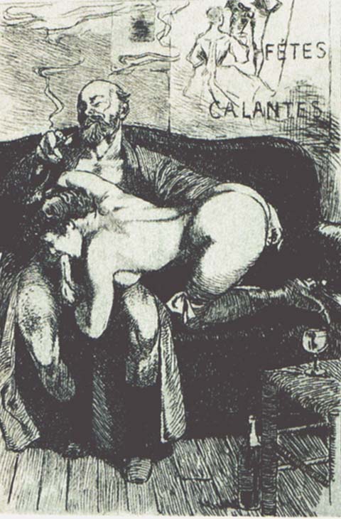 Second illustration for a poem by Paul Verlaine by Martin van Maele